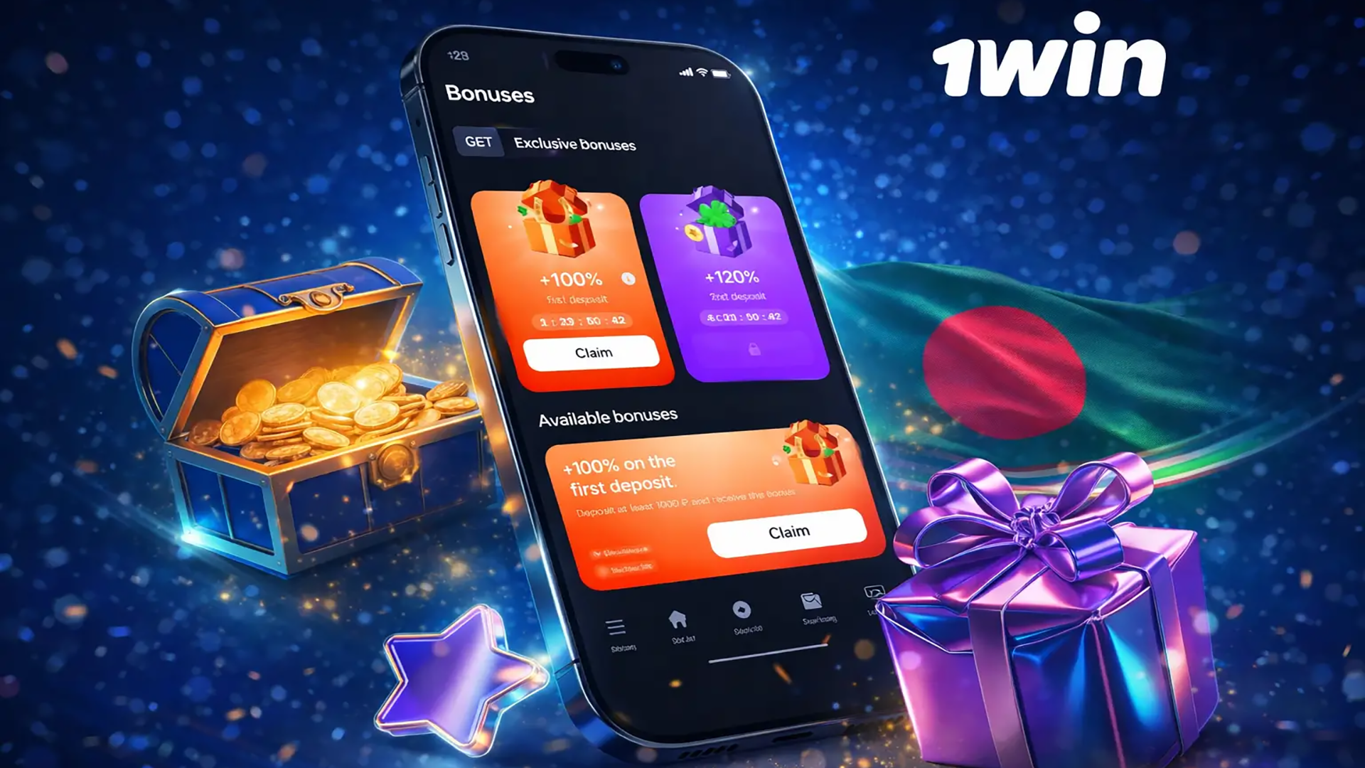 1win official mobile app for Bangladesh available on Android and iOS, offering online casino games, sports betting, and exclusive in-app bonuses
