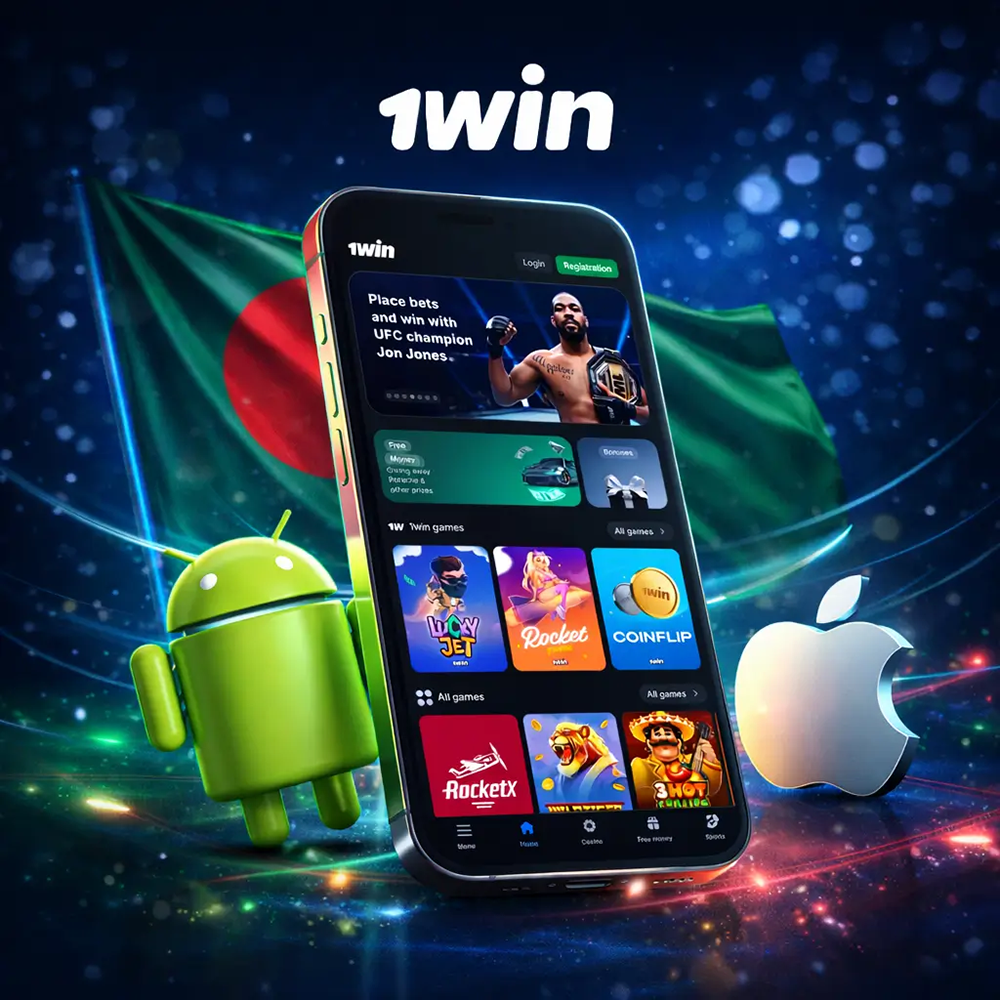 1win official mobile app for Bangladesh available on Android and iOS, offering online casino games, sports betting, and exclusive in-app bonuses